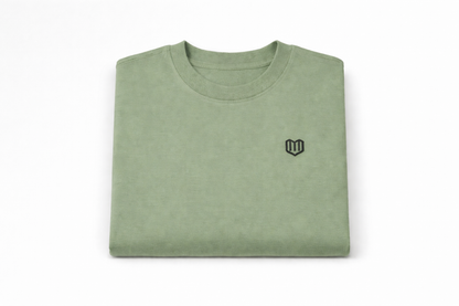 Olive Green Cotton Half Sleeve Tshirts for Men