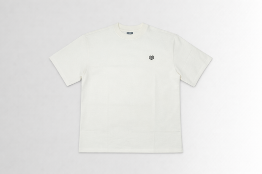 Cream Cotton Half Sleeve Tshirts for Men