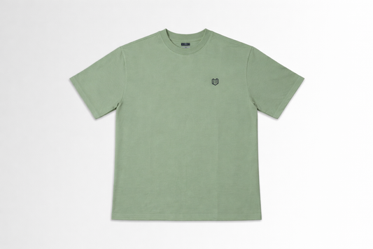 Olive Green Cotton Half Sleeve Tshirts for Men