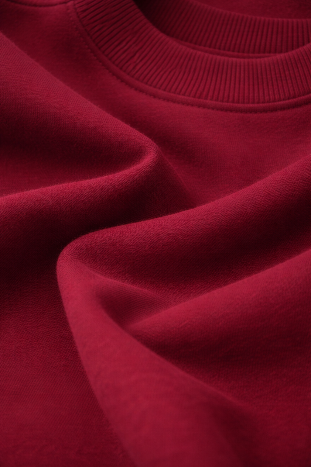 Maroon Cotton Women Sweat Shirts Full Sleeve