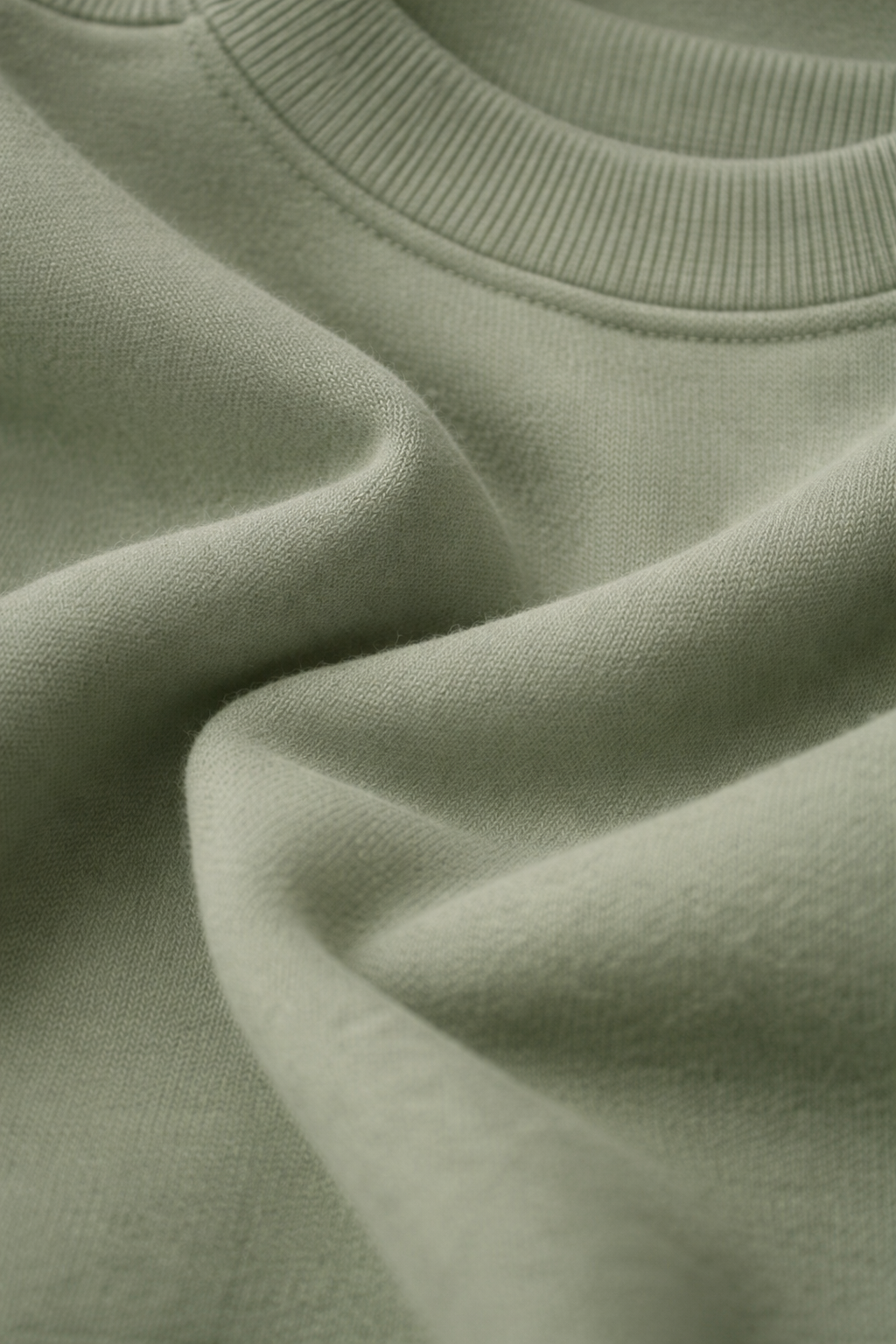 Olive Green Women Cotton Sweat Shirts Full Sleeve