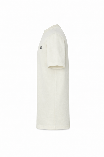 Cream Cotton Half Sleeve Tshirts for Men