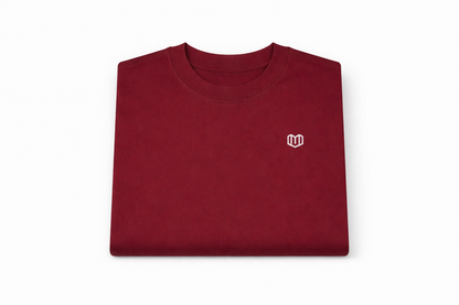 Maroon Cotton Half Sleeve Tshirts for Women
