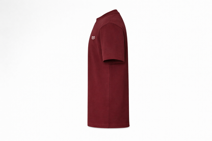 Maroon Cotton Half Sleeve Tshirts for Women