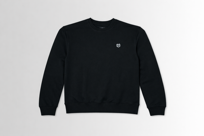 Black Cotton Men Sweat Shirts Full Sleeve
