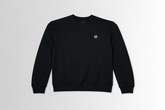 Black Cotton Men Sweat Shirts Full Sleeve