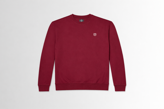 Maroon Cotton Men Sweat Shirts Full Sleeve
