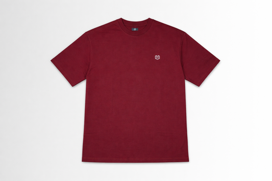 Maroon Cotton Half Sleeve Tshirts for Men