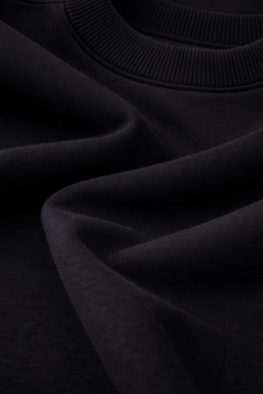 Black Cotton Women Sweat Shirts Full Sleeve