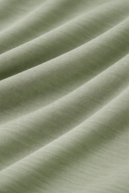 Olive Green Cotton Half Sleeve Tshirts for Women