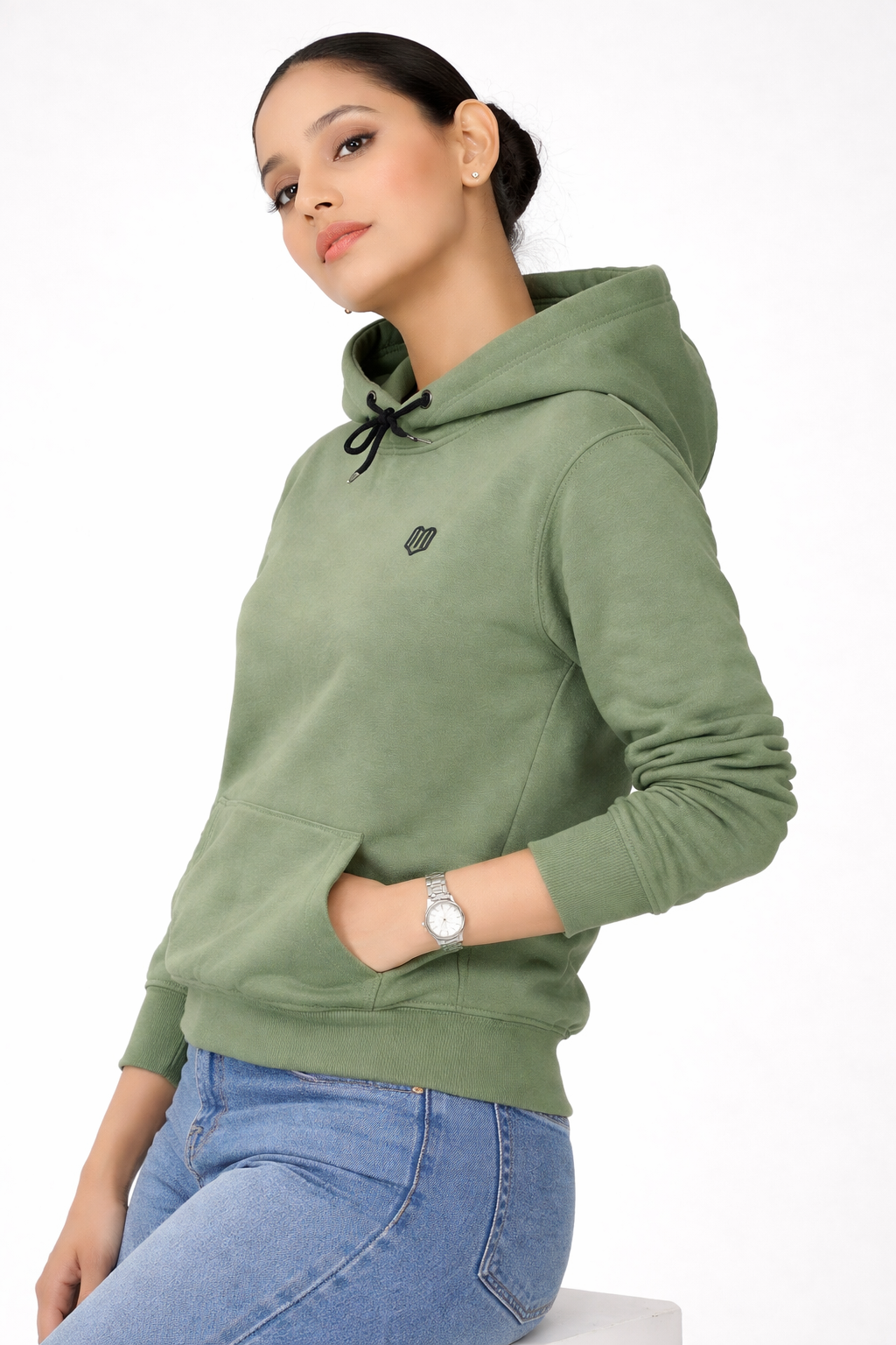 Olive Green Premium Hoodies for Women