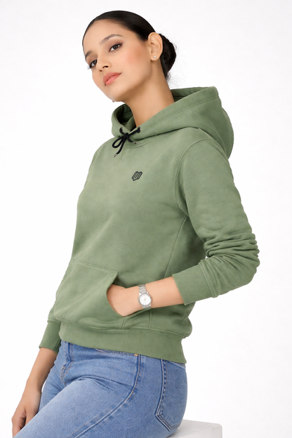 Olive Green Premium Hoodies for Women