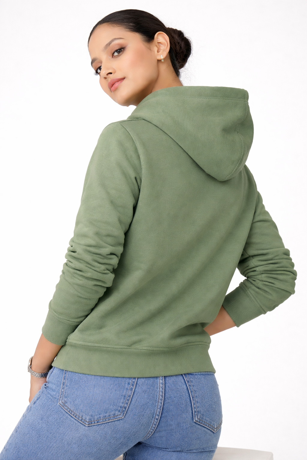 Olive Green Premium Hoodies for Women