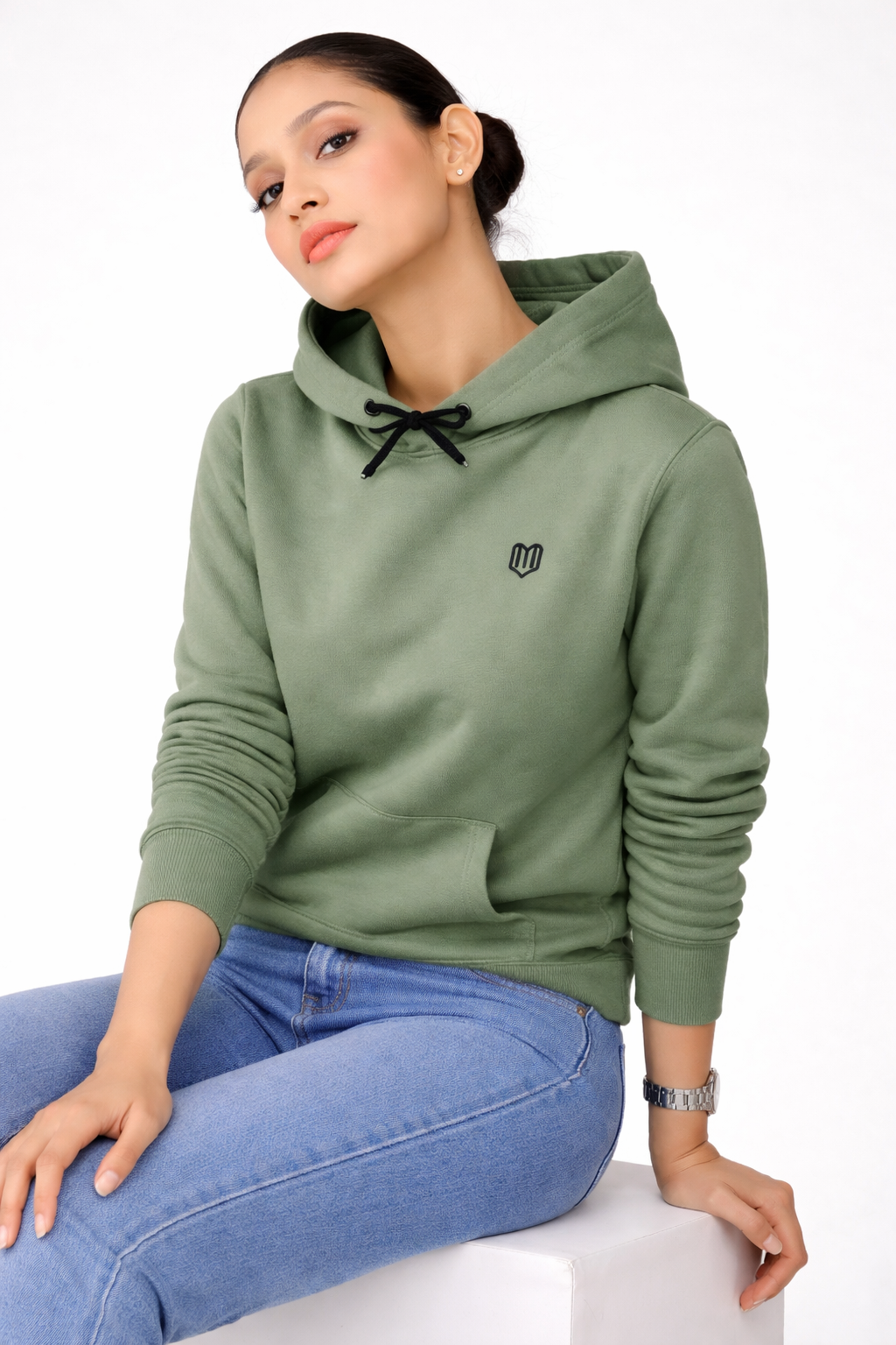Olive Green Premium Hoodies for Women