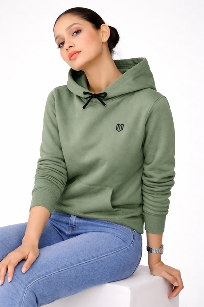 Olive Green Premium Hoodies for Women