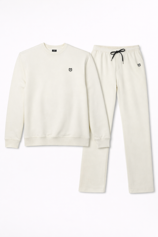 Unisex Cream Sweatshirt With Pant