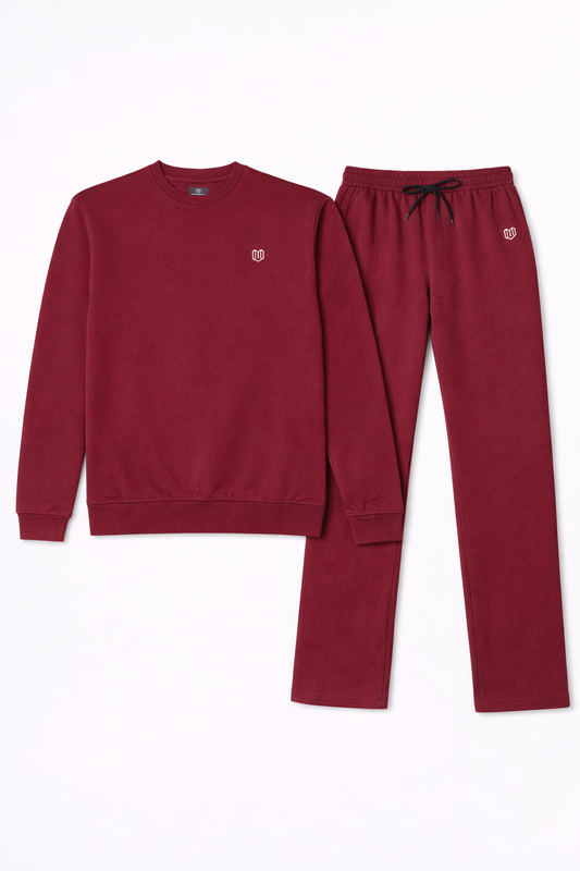 Unisex Maroon Sweatshirt With Pant