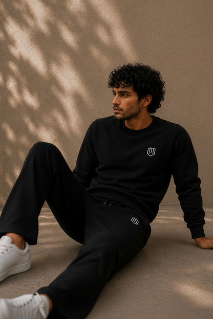 Unisex Black Sweatshirt With Pant