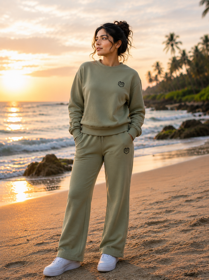 Unisex Olive Green Tshirt With Pant