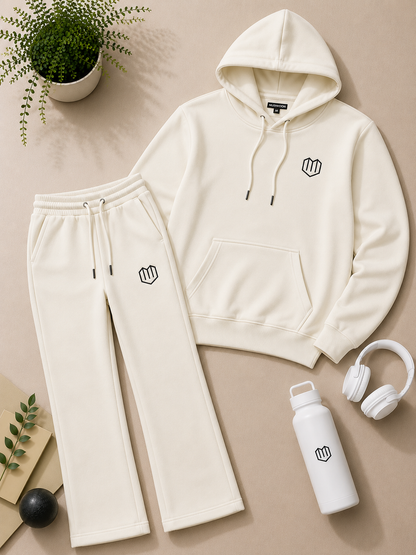 Unisex Cream Hoodies With Pant