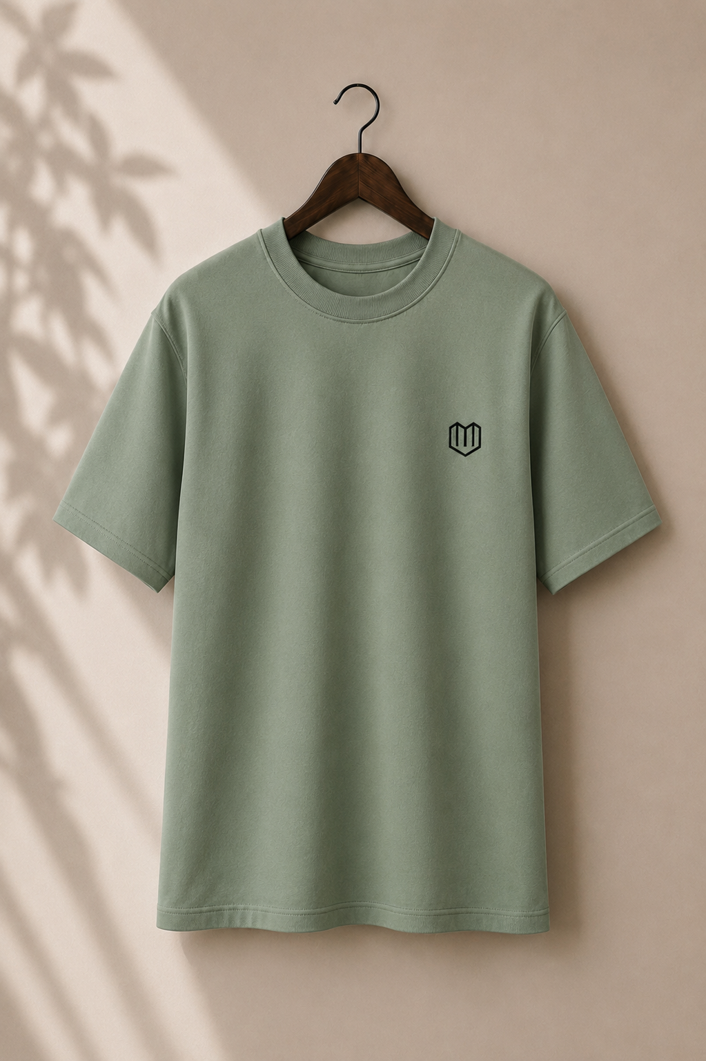 Olive Green Cotton Half Sleeve Tshirts for Men