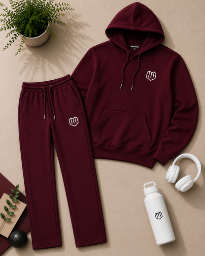 Unisex Maroon Hoodies With Pant