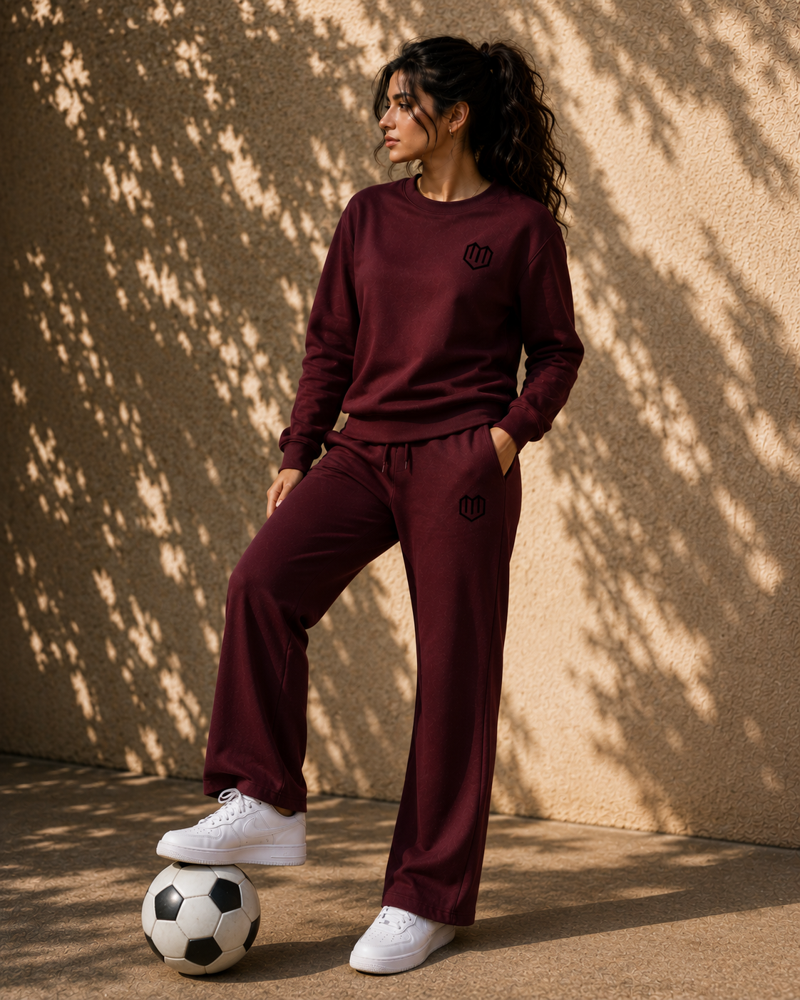 Unisex Maroon Sweatshirt With Pant
