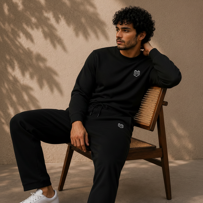 Unisex Black Sweatshirt With Pant