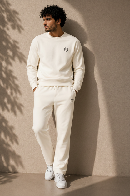 Unisex Cream Sweatshirt With Pant