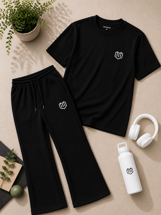 Unisex Black Tshirt With Pant
