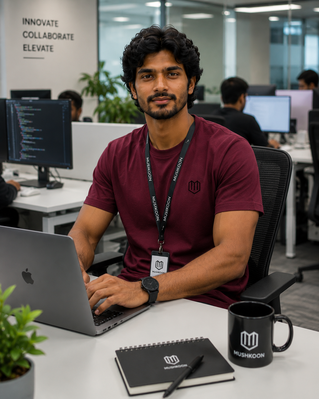 Maroon Cotton Half Sleeve Tshirts for Men