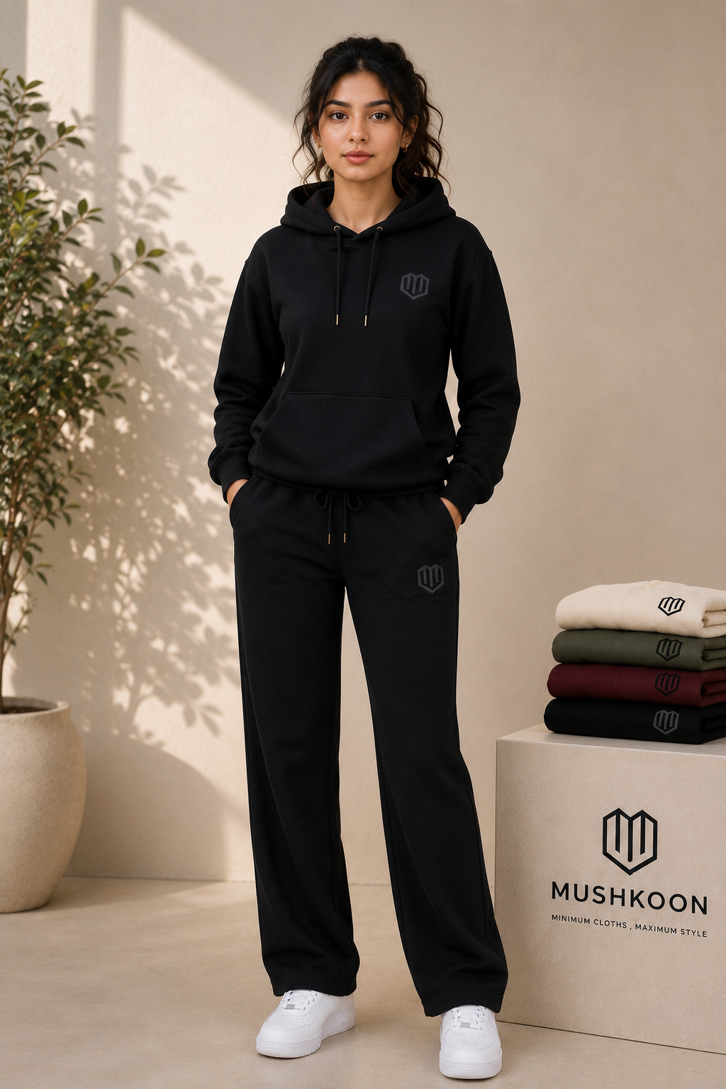 Unisex Black Hoodies With Pant