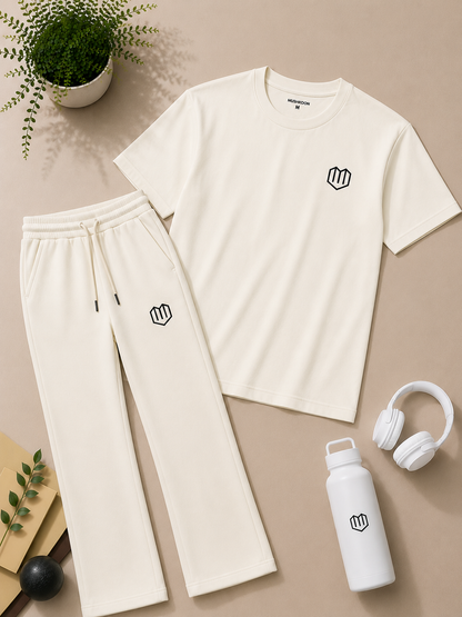 Unisex Cream Tshirt With Pant